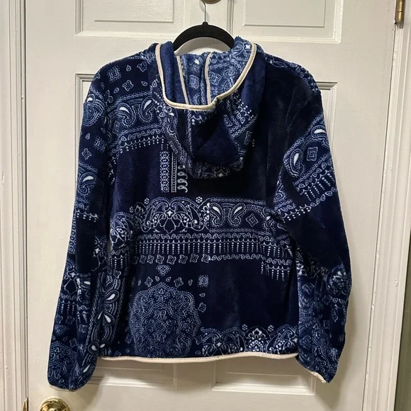 BP.‎ Fleece Navy Bandana Patchwork Jacket - Picture 7 of 7